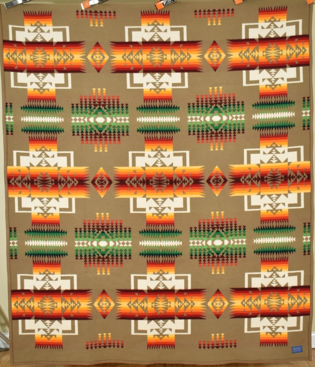 Beaver State Pendleton ブランケット Vintage Pendleton Chief Josef Beaver State Brown With Orange