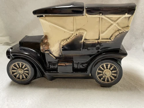 Vintage 1960s McCoy Art Pottery Antique Touring Car Ceramic Cookie Jar REPAIRED