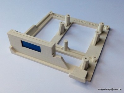 Einbaurahmen + OLED - Amiga 500 Gotek Floppy Emulator - Mounting Frame 3D Print