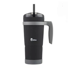 Bubba Envy-S 32oz Stainless Steel Tumbler Juicy Black & Gray Straw Bumper