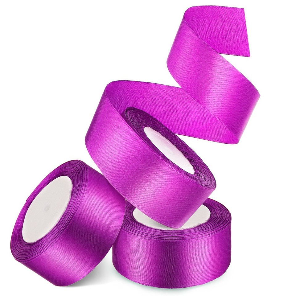 3 Rolls Solid Color Ribbon Decorative Fall Ribbons for Crafts Ornaments ...