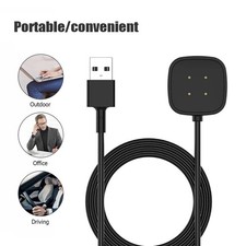 Image of USB Charging Cable Dock for Fitbit Versa 3 / 4, Sense 1 / 2, Watch Charger Lead