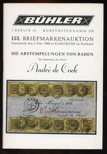 Colección Die Cock: Sellos de Baden Bühler 1968 catálogo raro
