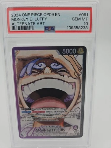 2024 One Piece Monkey.D.Luffy Leader Alt Art #OP09-061 PSA 10
