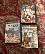PS2 3 Games,Red Dead Revolver,GTA Vice City & Liberty City