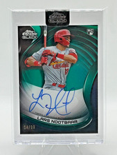 2022 Topps Chrome Black Autograph Green Refractor Lars Nootbaar RC /99