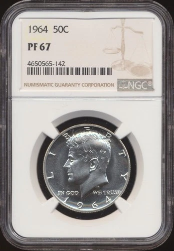 1964 Kennedy Half Dollar NGC PF 67
