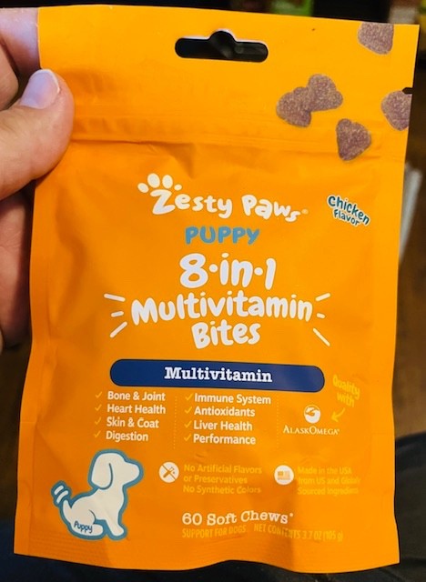 Zesty Paws PUPPY 8-In-1 Multivitamin Bites - 60 Chicken Chews - 07/2026 - NEW!