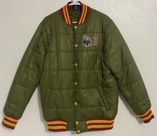 Star Wars Boba Fett Bounty Hunter Bomber Jacket Medium Varsity Snap Up New