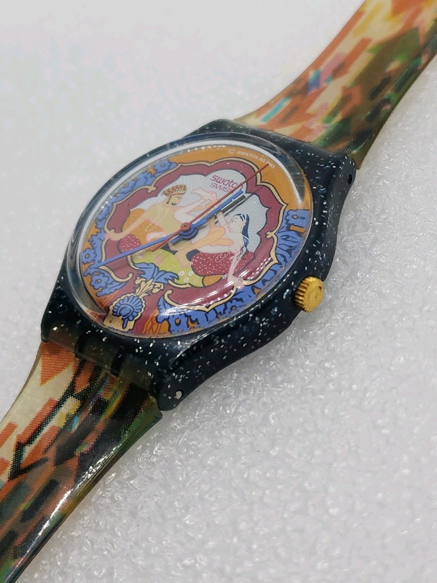 Vintage Swatch Watch with Wrap Band & Crystal Details AWARD SCB108 Swatch Watch Chrono | 90s Vintage Swatch  main image 3