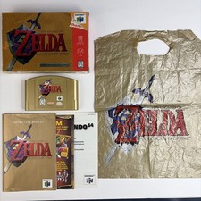 Zelda Ocarina of Time Collector's Edition N64 Gold Cart CIB Box Bag Nintendo