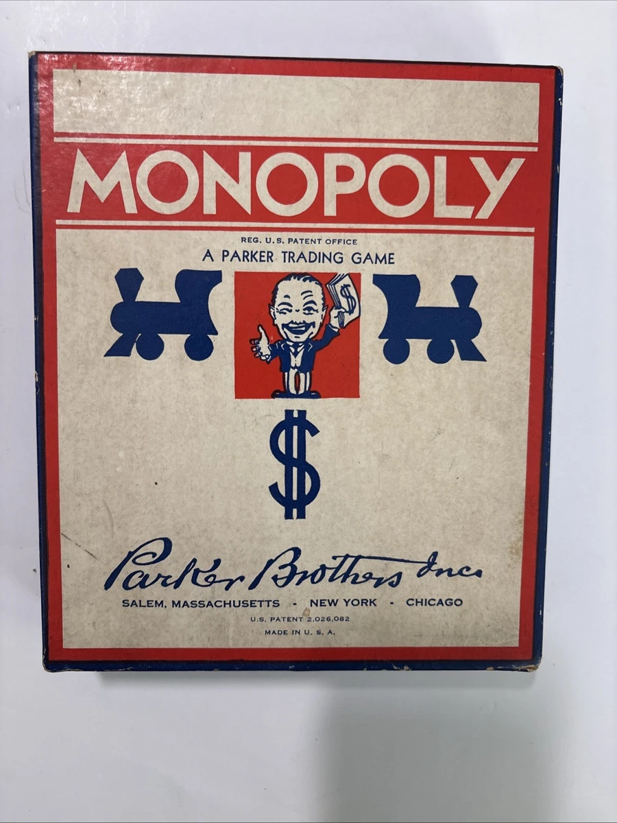 希少 モノポリー 米国版 ボードゲーム 木箱入り パーカーブラザーズ
