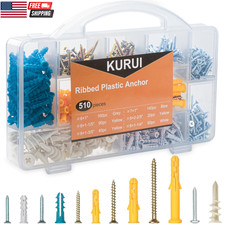 Drywall Anchors and Screws Assortment Kit, 510Pcs Dry Wall Anchors