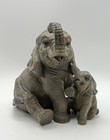 Dog Studies Elephant & Calf Figurine Leonardo Collection Wildlife Ornament
