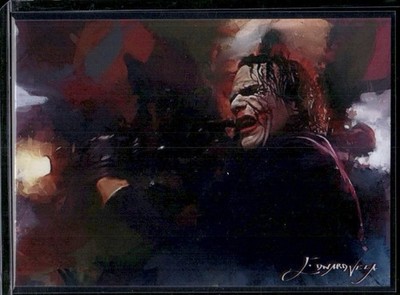 Heath Ledger The Joker Artist Edward Vela Signed Print Card No. 28 #9/50  
