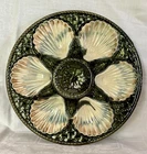 French Longchamp Majolica oysters plate shells /z