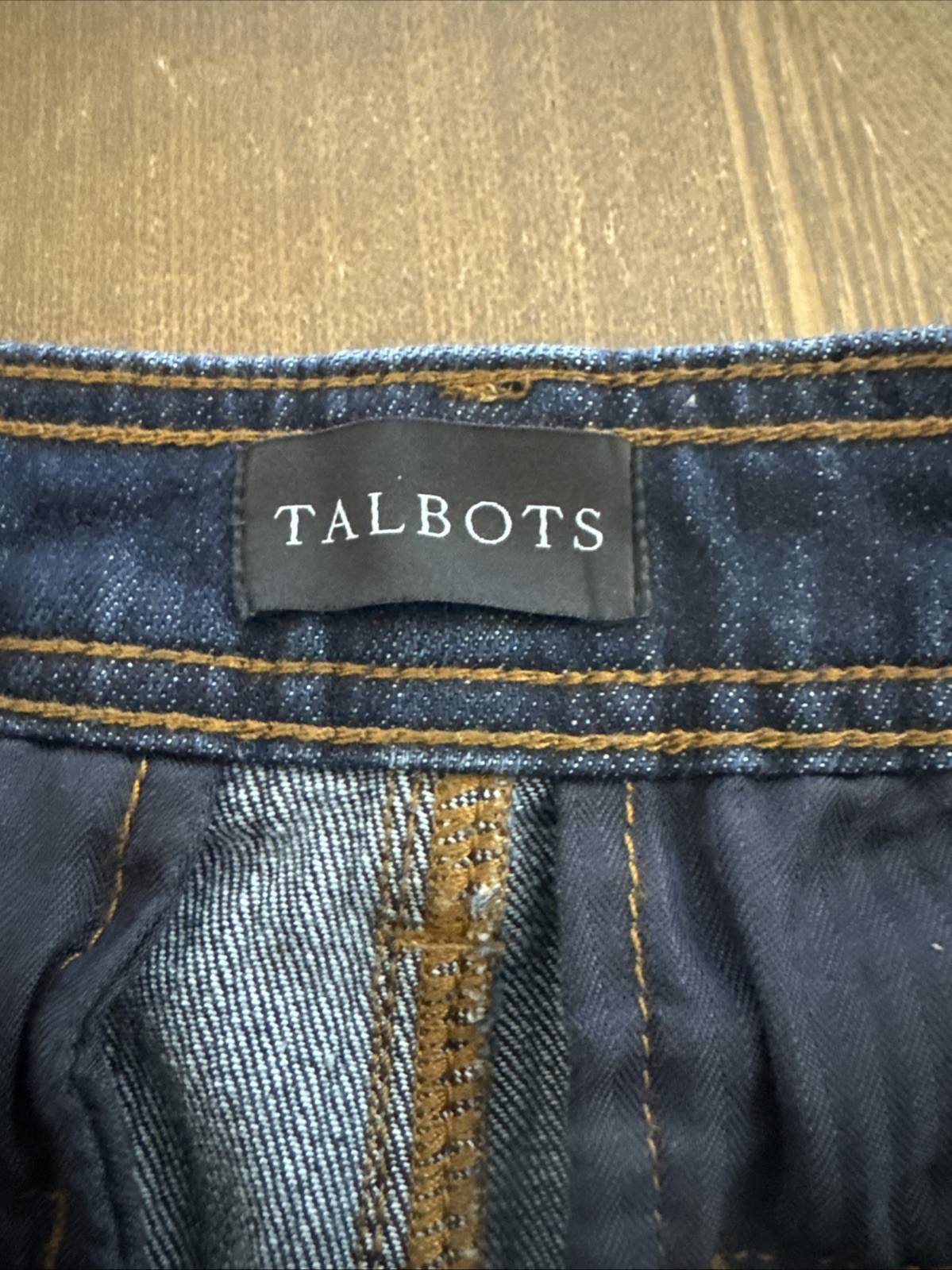 Talbots Flare Jeans Front Patch Pockets Dark Wash… - image 6