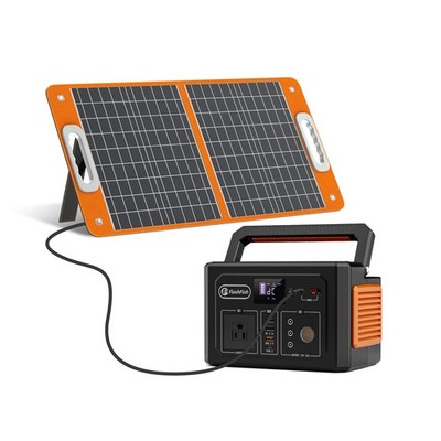 Flashfish K53 Portable Power Station Li-ion 400w 400wh Optional Solar Panel 60w