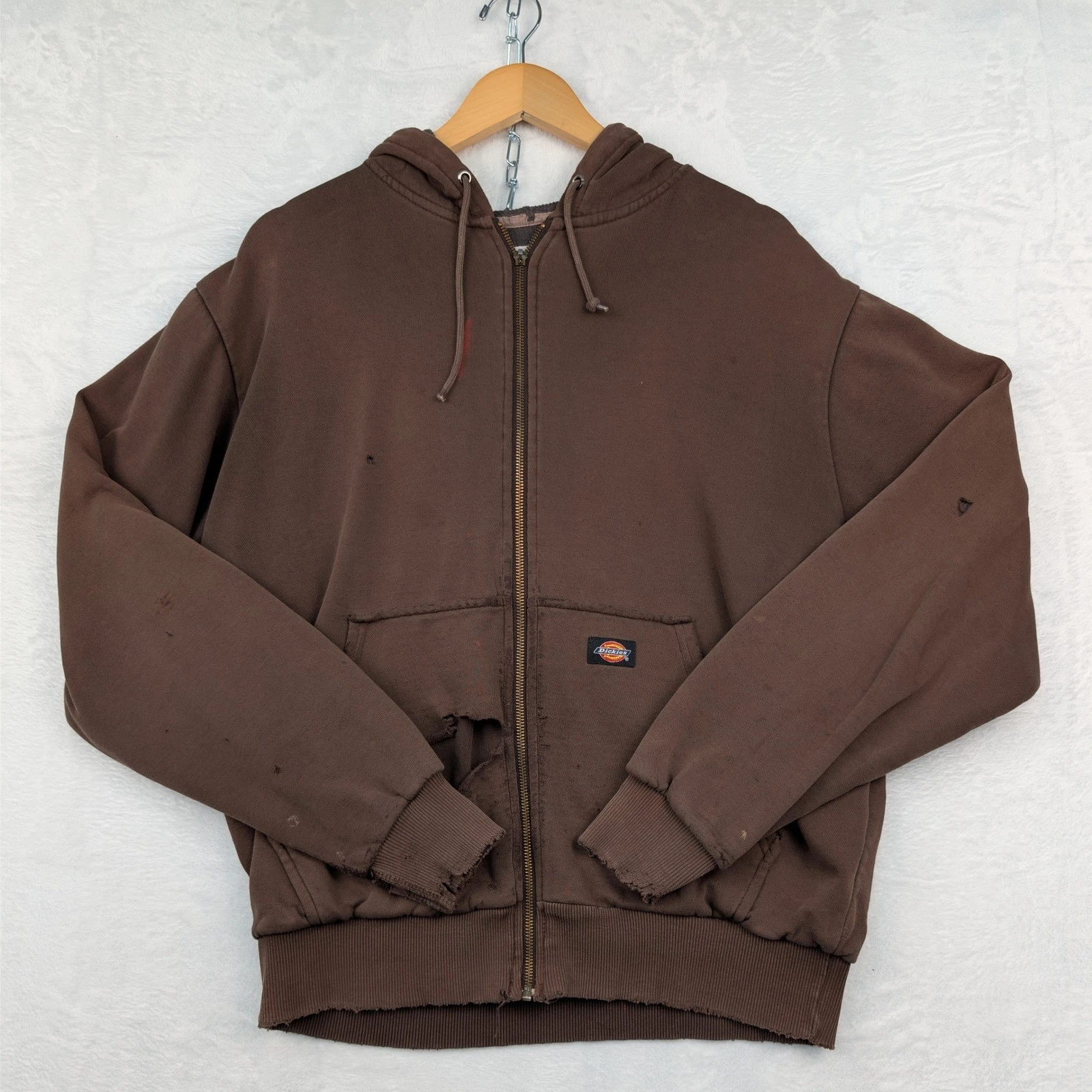 VTG Dickies Hoodie Men's XL Brown Distressed Thermal Lined Workwear Full Zip Y2K
Opens in a new wind