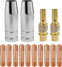 MIG Welder MB15 AK MIG Welding Gun Accessory Kit 14PCS Contact Tip 0.024'' 0.6MM
