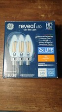 GE Reveal HD Light 240 Lumen 4 Watt Dimmable LED 3 Bulbs Brand New