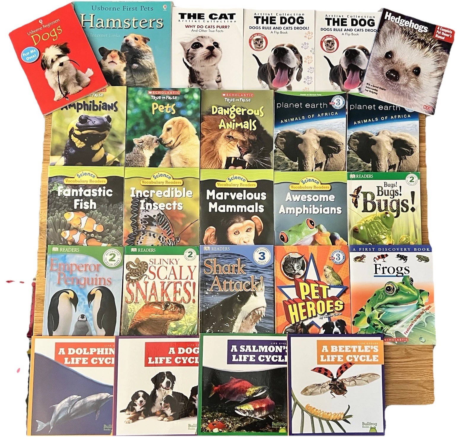 Lot Of 25 DK READERS Level 2 3 4 SCHOLASTIC Science Animals, Sharks Cats Dogs