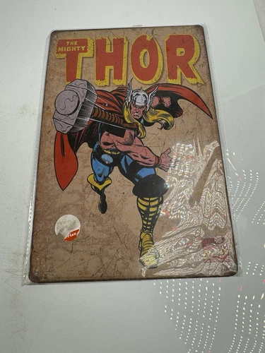 TIN SIGN 8x12 Thor Marvel comic book superhero superhuman hammer Avengers