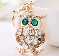 Bulk Alloy Rhinestone Owl Keychains 20PCS per SET