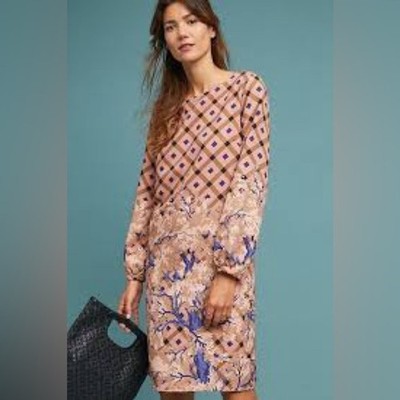 Ottod'Ame Anthropologie Mara Plaid Scenic Tunic Dress Size 8 NWT