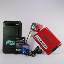 Videocamera Toshiba Camileo S20 Compact HD rossa testata set completo funzionante