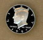 1997 S Kennedy Half Dollar Choice Proof 90% Silver 50c US Coin