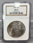1882 Morgan Silver Dollar - NGC - MS 63