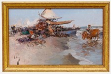 Jose Checa Galindo (b.1950) - Contemporary Oil, Fisherman