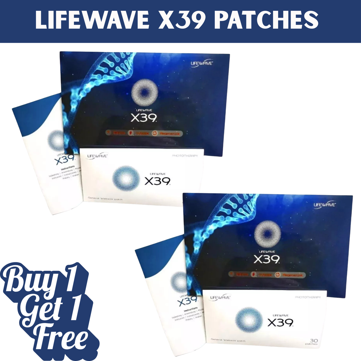 リラクゼーショングッズ X39 LIFEWAVE LifeWave X39 Patches Elevate Activate Regenerate Stem Cell
