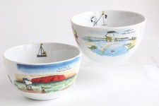 Snoopy PEANUTS Welt Reise Schüssel Australien Kanada Set Von 2 Shimizu Tougyou