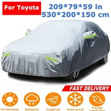 Full Car Cover Outdoor Waterproof Snow Rainproof UV Protection For Toyota Sedan