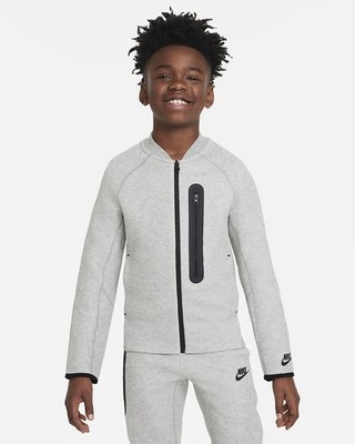 Nike Tech Pack Fleece Windrunner Full Zip Sweater Kids Grey FD3297 063 XL