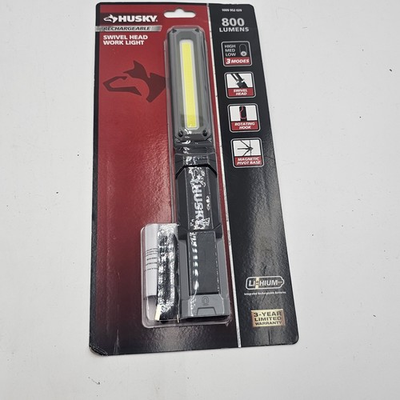 #ad NEW Husky LED Rechargeable Handheld Swivel Head Work Light 800 Lumens $29.95