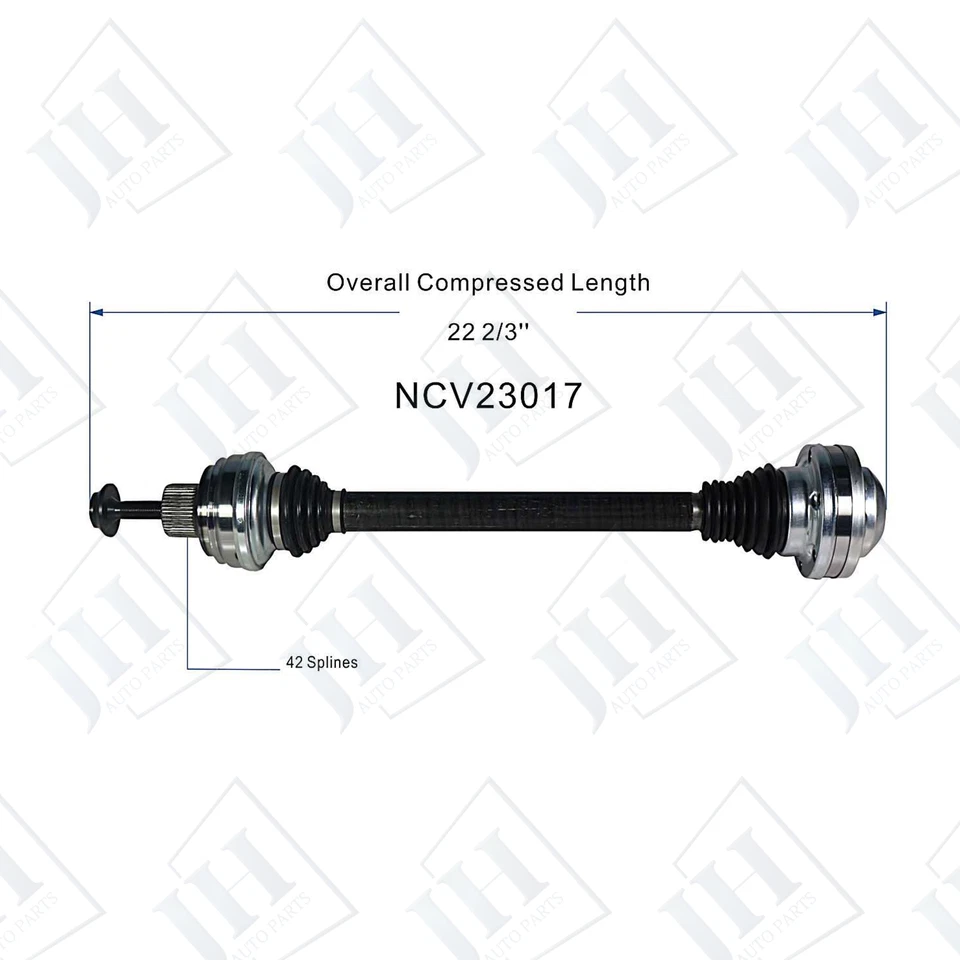OE Rear Pair Left Right CV Axle Shaft Set For 13-17 Audi Q5 A6 A8 A7 Quattro AWD - Image 2 of 4