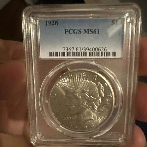 1926 PEACE Silver Dollar MS61 PCGS