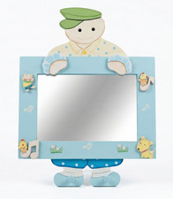 Specchio Appendiabiti Premium in Legno Massiccio Design Artigianale 3D per Camer