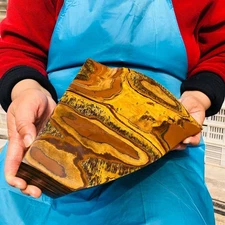 9.41LB Large Natural Tiger's-Eye Rough Raw Stone Rock Specimen Madagascar Heals