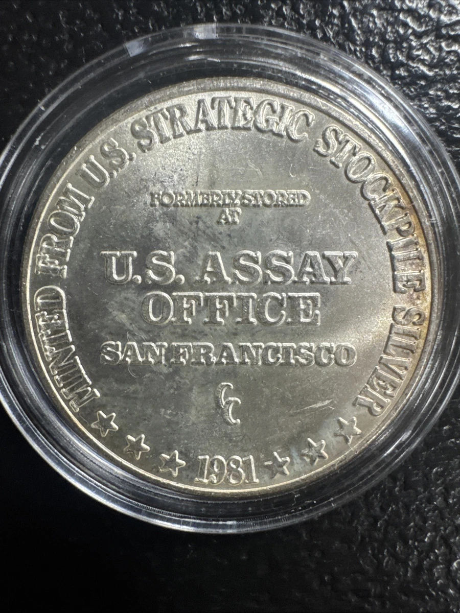 Silver Bullion 1 oz Precious Metal Content per Unit 1981 for sale