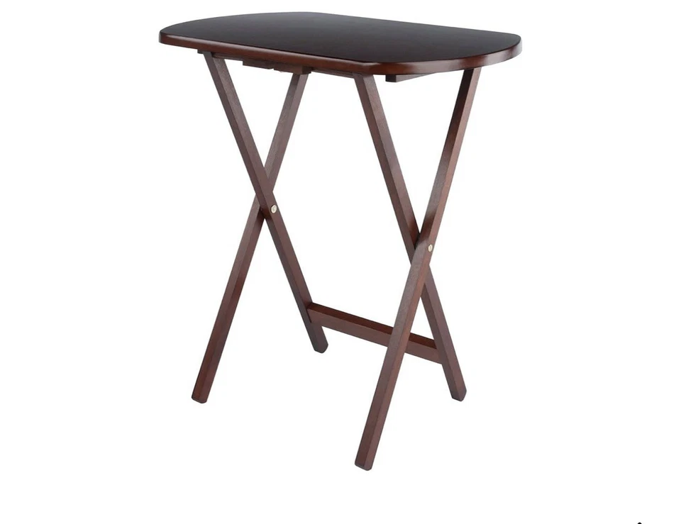 Winsome Juego de Bandeja de TV de Madera de Nogal  Foto 4 de 4