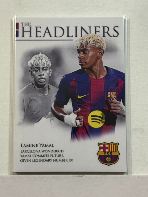 2025/26 Futera Headliners Barcelona Purple #04 Lamine Yamal 266/299