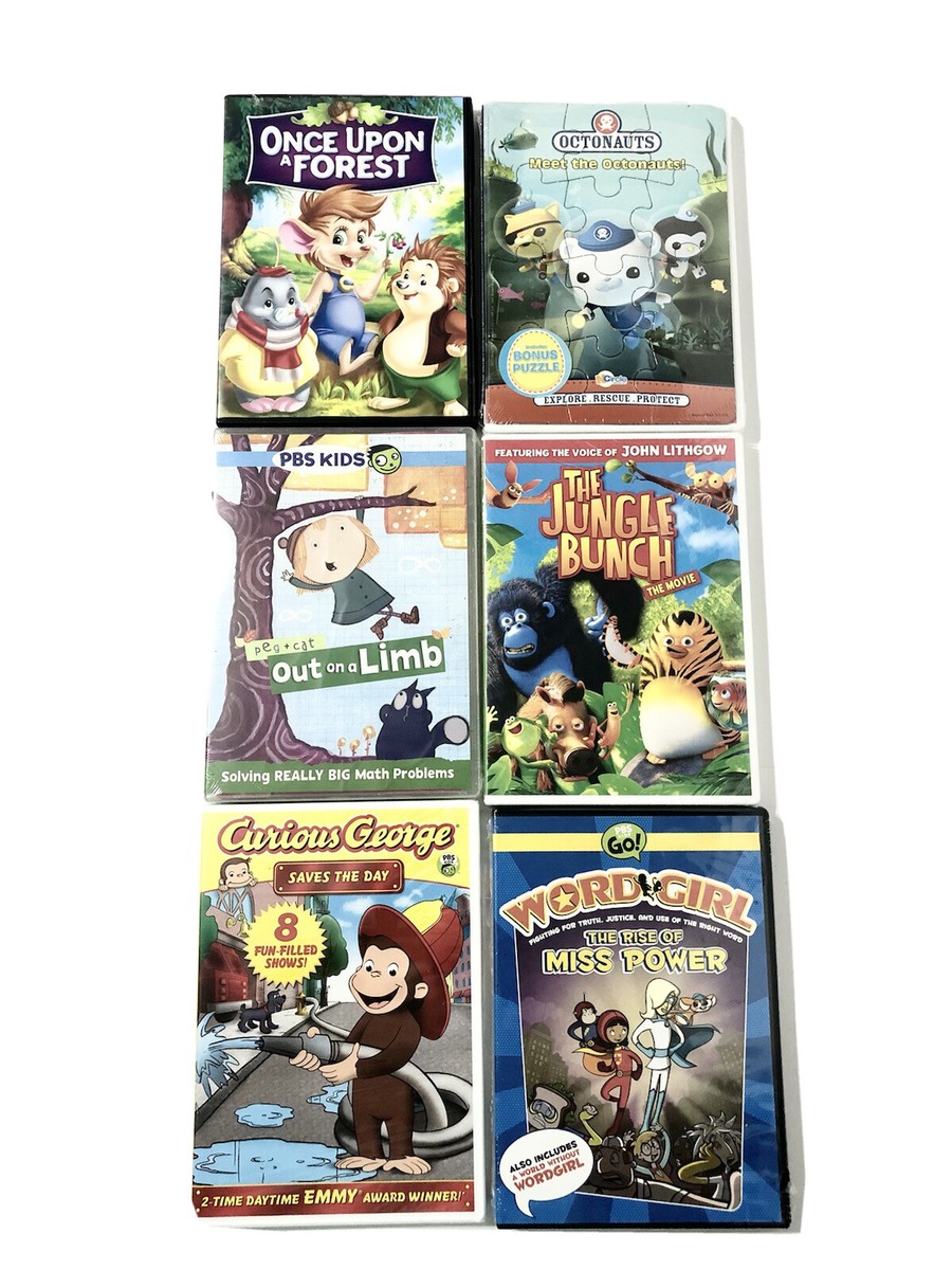 Lot of 6 Childrens DVD's PBS Kids Curious George Octonauts