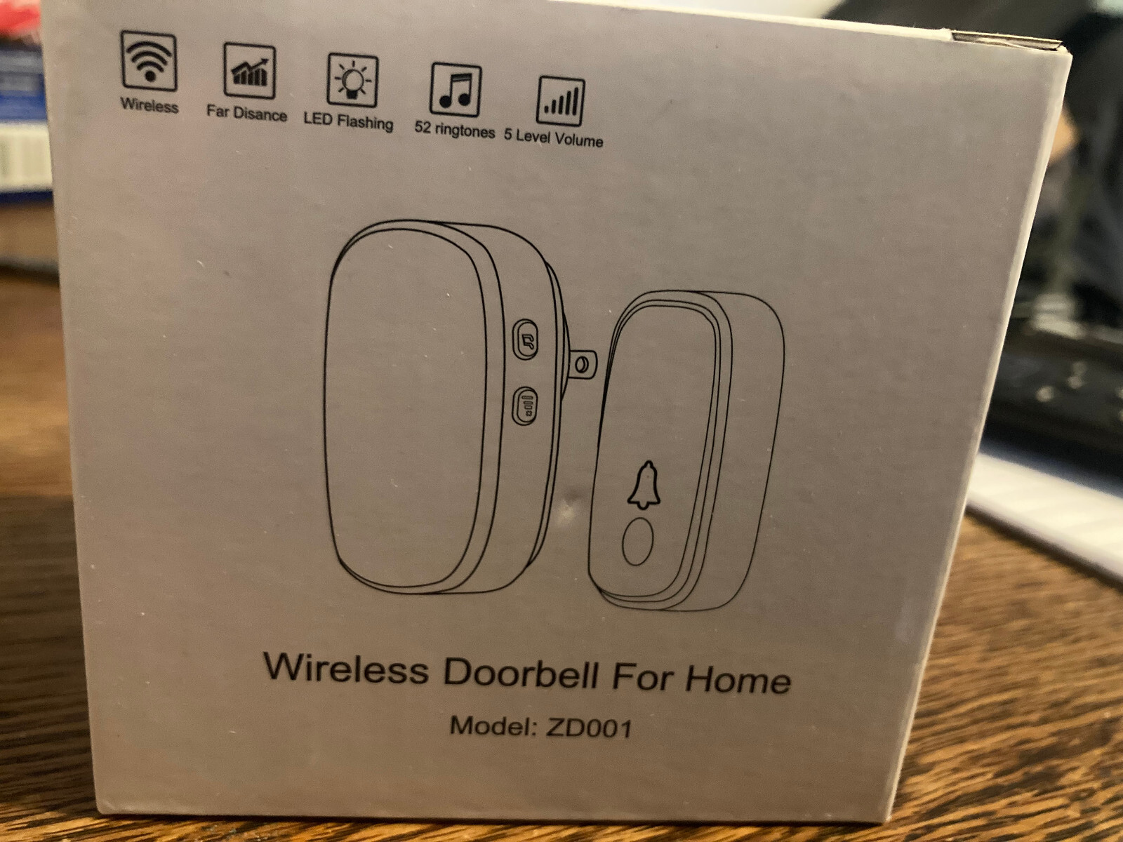 Wireless Waterproof Doorbell Chime with 1000FT Range and Adjustable Volume-image