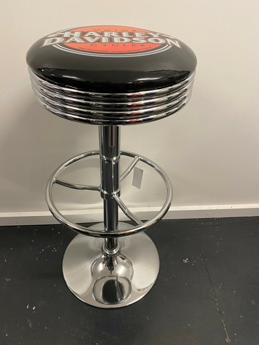 HARLEY DAVIDSON MOTORCYCLES PREMIUM BAR STOOL ADJUSTABLE HEIGHT - Picture 6 of 11
