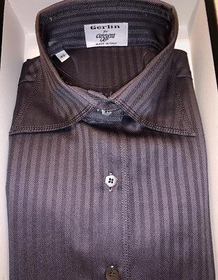 Chemise Gerlin Italienne - Rose & Rayures Noires - Taille S - 100% Coton - NWOT