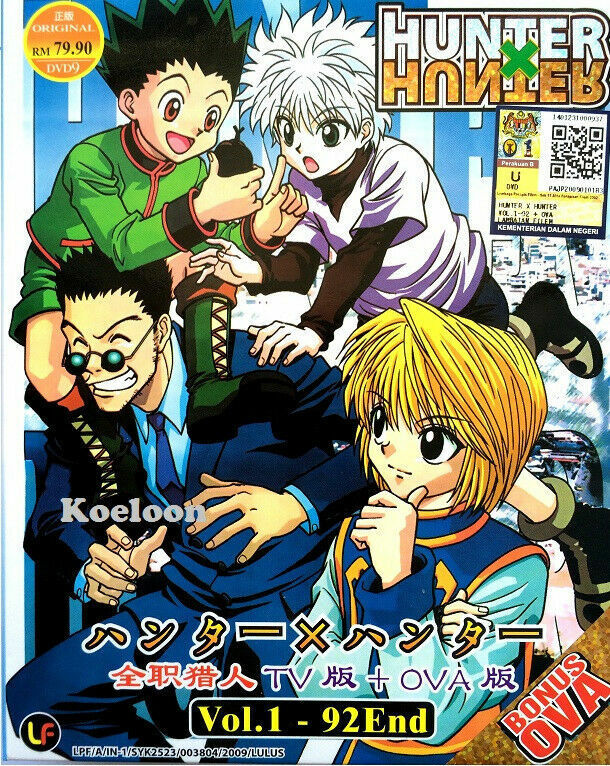 HUNTER X HUNTER (1999) SEASON 1 Vol.1-92 End + OVA + 2 MOVIE ANIME DVD ENG  SUBS